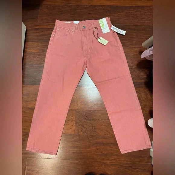 Levi's 551z Jeans Men 32, Adult Casual Pink Outdoors Pocket Button Straight Fit - Picture 10 of 11